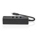 Nedis USB-hub | 1x USB-C™ | 3x USB A Female | 5-Port port(s) | USB 3.2 Gen 1 | USB-Strøm | 5 Gbps | SD & MicroSD