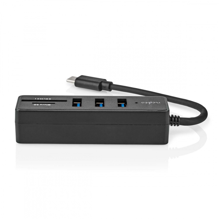 Nedis USB-hub | 1x USB-C™ | 3x USB A Female | 5-Port port(s) | USB 3.2 Gen 1 | USB-Strøm | 5 Gbps | SD & MicroSD