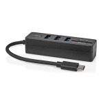 Nedis USB-hub | 1x USB-C™ | 3x USB A Female | 5-Port port(s) | USB 3.2 Gen 1 | USB-Strøm | 5 Gbps | SD & MicroSD