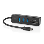 Nedis USB-hub | 1x USB-C™ | 3x USB A Female | 5-Port port(s) | USB 3.2 Gen 1 | USB-Strøm | 5 Gbps | SD & MicroSD