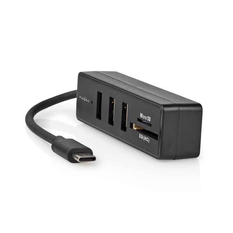 Nedis USB-hub | 1x USB-C™ | 3x USB A Female | 5-Port port(s) | USB 3.2 Gen 1 | USB-Strøm | 5 Gbps | SD & MicroSD