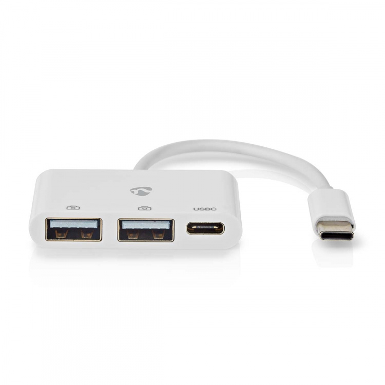 Nedis USB-hub | 1x USB-C™ | 1x USB-C™ / 2x USB 2.0 A Female | 3-Port port(s) | USB-Strøm