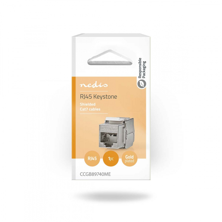 Nedis Keystone | CAT7 | RJ45 Hun | S/FTP | Metall | Boks