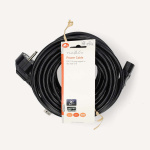 Nedis Strømkabel | Jordet kontakt han | IEC-320-C13 | Vinklet | Rett | Nikkel belagt | 10.0 m | Rund | PVC | Sort | Label