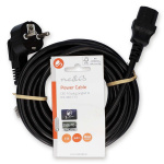 Nedis Strømkabel | Jordet kontakt han | IEC-320-C13 | Vinklet | Rett | Nikkel belagt | 5.00 m | Rund | PVC | Sort | Label Nedis Strømkabel | Jordet kontakt han | IEC-320-C13 | Vinklet | Rett | Nikkel belagt | 5.00 m | Rund | PVC | Sort | Label