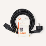 Nedis Strømkabel | Jordet kontakt han | IEC-320-C13 | Vinklet | Rett | Nikkel belagt | 3.00 m | Rund | PVC | Sort | Label Nedis Strømkabel | Jordet kontakt han | IEC-320-C13 | Vinklet | Rett | Nikkel belagt | 3.00 m | Rund | PVC | Sort | Label