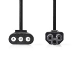 Nedis Strømkabel | Italia Han | IEC-320-C5 | Rett | Rett | Nikkel belagt | 2.00 m | Rund | PVC | Sort | Label Nedis Strømkabel | Italia Han | IEC-320-C5 | Rett | Rett | Nikkel belagt | 2.00 m | Rund | PVC | Sort | Label