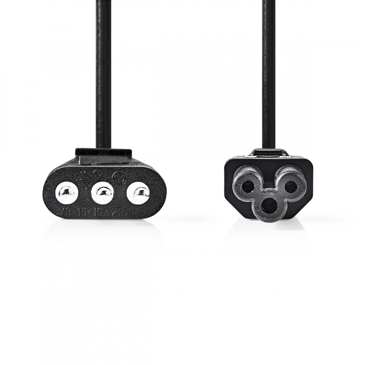 Nedis Strømkabel | Italia Han | IEC-320-C5 | Rett | Rett | Nikkel belagt | 2.00 m | Rund | PVC | Sort | Label Nedis Strømkabel | Italia Han | IEC-320-C5 | Rett | Rett | Nikkel belagt | 2.00 m | Rund | PVC | Sort | Label