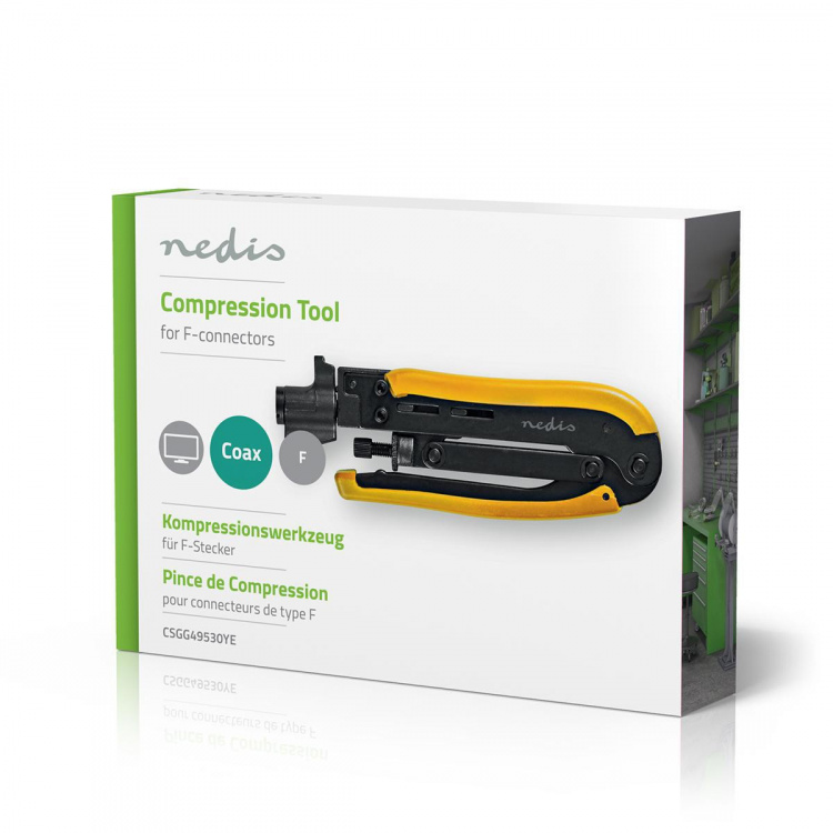 Nedis Installasjonsverktøy for Antennekabel | Crimp Plier Tool | Gul / Sort | ABS / Stål Nedis Installasjonsverktøy for Antennekabel | Crimp Plier Tool | Gul / Sort | ABS / Stål