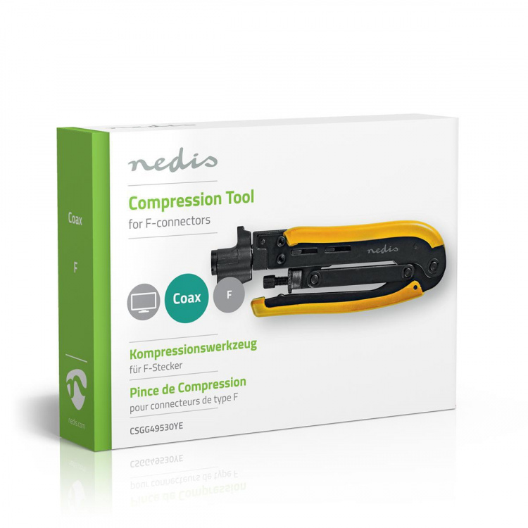 Nedis Installasjonsverktøy for Antennekabel | Crimp Plier Tool | Gul / Sort | ABS / Stål Nedis Installasjonsverktøy for Antennekabel | Crimp Plier Tool | Gul / Sort | ABS / Stål