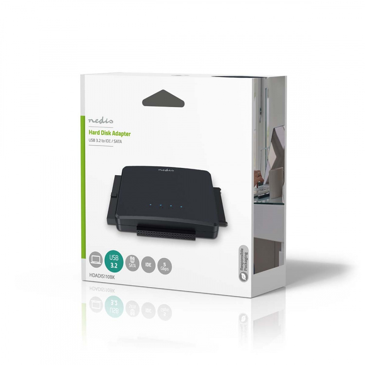 Nedis Hard Disk Adapter | USB 3.2 Gen1 | 2.5 / 3.5  Nedis Hard Disk Adapter | USB 3.2 Gen1 | 2.5 / 3.5