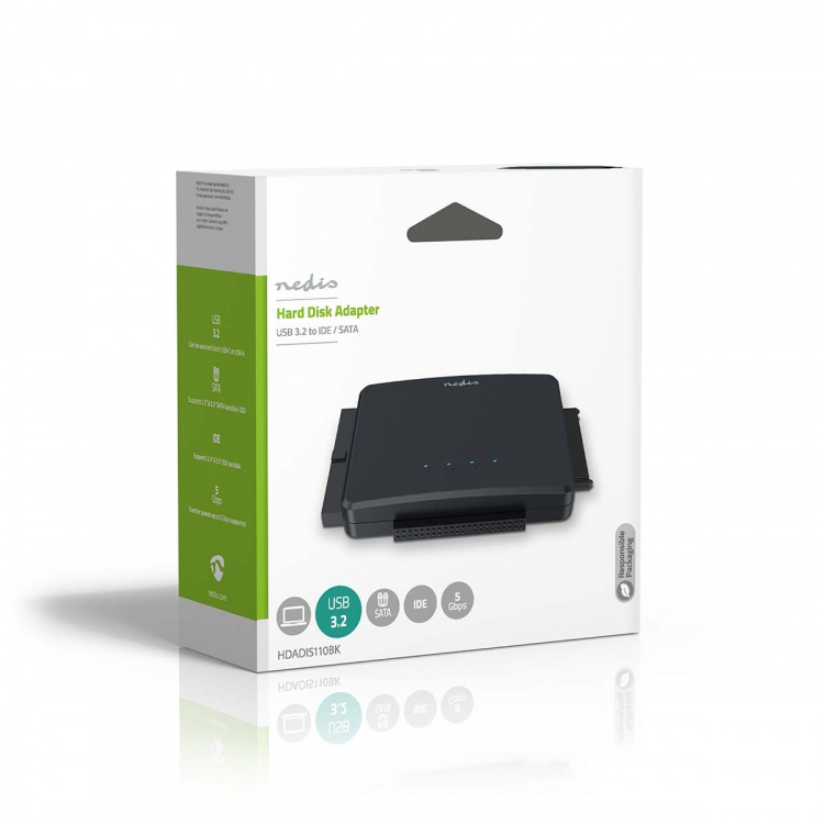 Nedis Hard Disk Adapter | USB 3.2 Gen1 | 2.5 / 3.5  Nedis Hard Disk Adapter | USB 3.2 Gen1 | 2.5 / 3.5