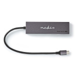 Nedis USB-hub | 1x USB-C™ 3.2 Gen 2 Male | 2x USB-A 3.2 Gen 2 Female / 2x USB-C™ 3.2 Gen 2 Female | 4-Port port(s) | USB 3.2 Gen 2 | USB-Strøm | 10 Gbps