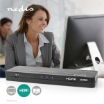 Nedis HDMI ™ Converter | USB-C™ Female / 2x HDMI™ Input / 4x USB A Female | 1x HDMI™ Output | 1-veis | 4K@60Hz | 18 Gbps | ABS | Antrasitt