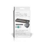 Nedis HDMI ™ Converter | USB-C™ Female / 2x HDMI™ Input / 4x USB A Female | 1x HDMI™ Output | 1-veis | 4K@60Hz | 18 Gbps | ABS | Antrasitt