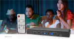 Nedis HDMI ™ Extractor | 2x HDMI™ Input | TosLink Female / 1x 3.5 mm / 1x HDMI™ Output / 2x RCA | Maksimum oppløsning: 4K@60Hz | 18 Gbps | Metall | Antrasitt | Boks
