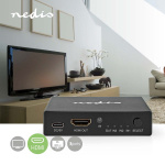 Nedis HDMI ™ Switch | 3-Port port(s) | 3x HDMI™ Input | 1x HDMI™ Output | 8K@60Hz | 45 Gbps | Fjernstyrtkontrolert | Aluminium | Antrasitt Nedis HDMI ™ Switch | 3-Port port(s) | 3x HDMI™ Input | 1x HDMI™ Output | 8K@60Hz | 45 Gbps | Fjernstyrtkontrolert | Aluminium | Antrasitt