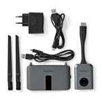 Nedis Trådløs HDMI ™ Transmitter | Wi-Fi | 2400-5000 MHz | 30,0 m (siktlinje) | Maksimum oppløsning: Full HD 1080p | 1.65 Gbps | ABS | Grå Nedis Trådløs HDMI ™ Transmitter | Wi-Fi | 2400-5000 MHz | 30,0 m (siktlinje) | Maksimum oppløsning: Full HD 1080p | 1.65 Gbps | ABS | Grå