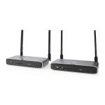 Nedis Trådløs HDMI ™ Transmitter | Wi-Fi | 5.15 - 5.85 MHz | 100,0 m (siktlinje) | Maksimum oppløsning: Full HD 1080p | 6.75 Gbps | IR tilbake funksjon | ABS | Antrasitt