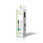 Nedis Strømkabel | DC Hun | F1 | Rett | Rett | Kobber | 2.00 m | Rund | PVC | Sort | Gaveeske