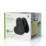 Nedis Trådløse Over-Ear hodetelefoner | Reisepute | Maksimal batteritid: 11 timer | Innebygd mikrofon | Trykk kontroll | Stemmestyring | Volumkontroll | Antrasitt