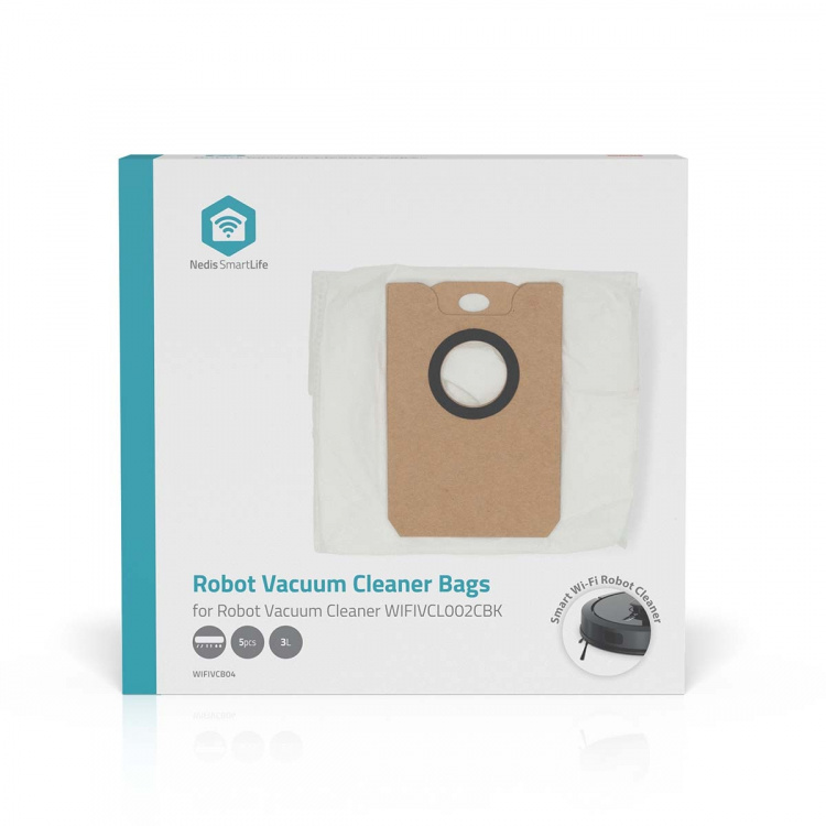 Nedis Støvsugepose- | 5 stk. | Syntetisk | Mest solgt for: Nedis® WIFIVCL002CBK | Hvit