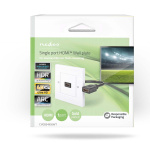 Nedis HDMI™ Veggboks | 1x HDMI™ Female | 4K@60Hz | HDMI™ Output | Sort | 18 Gbps | Gull belagt | Boks