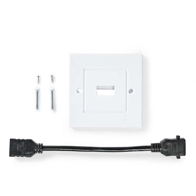 Nedis HDMI™ Veggboks | 1x HDMI™ Female | 4K@60Hz | HDMI™ Output | Sort | 18 Gbps | Gull belagt | Boks