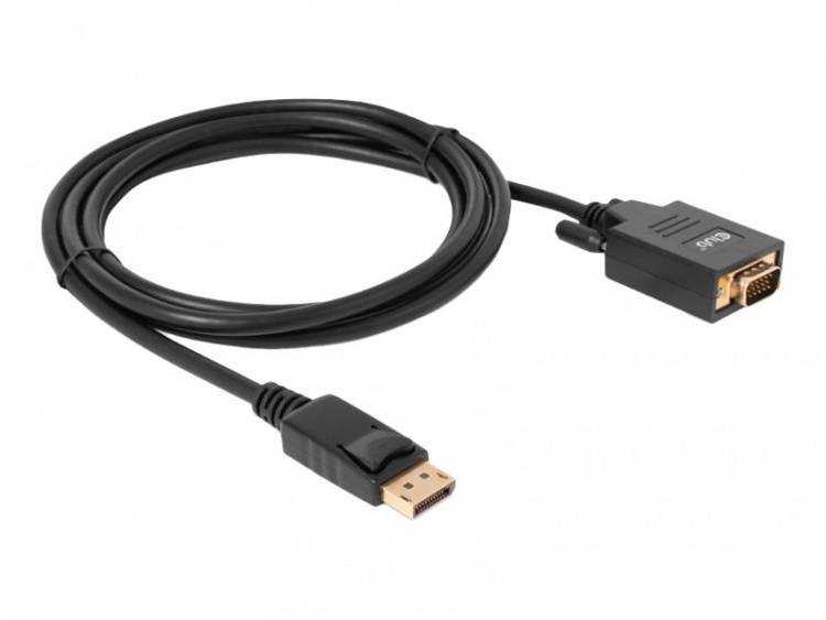 Club 3D Adapter 20-pinners DisplayPort hann (inngang) -> 15-pinners HD D-Sub (HD-15) hann (utgang) 2 m