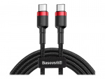 Baseus Cafule USB 2.0 USB Type-C-kabel 1 m svart rød Baseus Cafule USB 2.0 USB Type-C-kabel 1 m svart rød