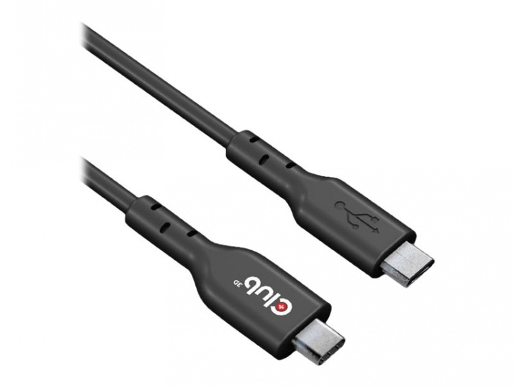 Club 3D USB 2.0 / USB 3.0 / USB 3.2 Gen 1 USB Type-C-kabel 1 m svart Club 3D USB 2.0 / USB 3.0 / USB 3.2 Gen 1 USB Type-C-kabel 1 m svart