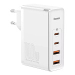 Baseus GaN2 Pro hurtiglader 2xUSB + 2xUSB-C 100W (hvit) Baseus GaN2 Pro hurtiglader 2xUSB + 2xUSB-C 100W (hvit)