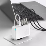 Baseus GaN2 Pro hurtiglader 2xUSB + 2xUSB-C 100W (hvit) Baseus GaN2 Pro hurtiglader 2xUSB + 2xUSB-C 100W (hvit)