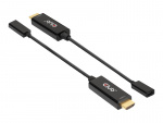 Club 3D Videoadapterkabel HDMI / USB 22 cm svart