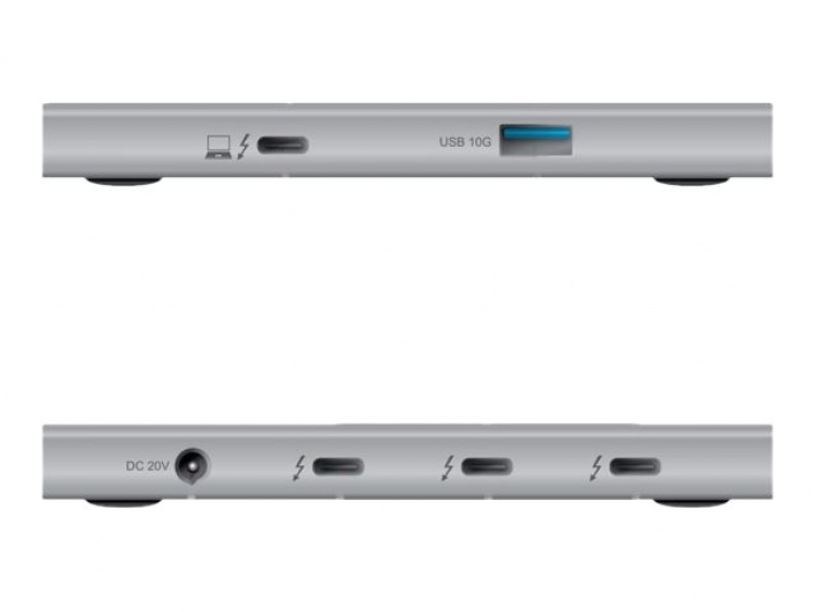 Club 3D Thunderbolt 4 bærbar 5-i-1-hub med smart strømforsyningsdokkstasjon