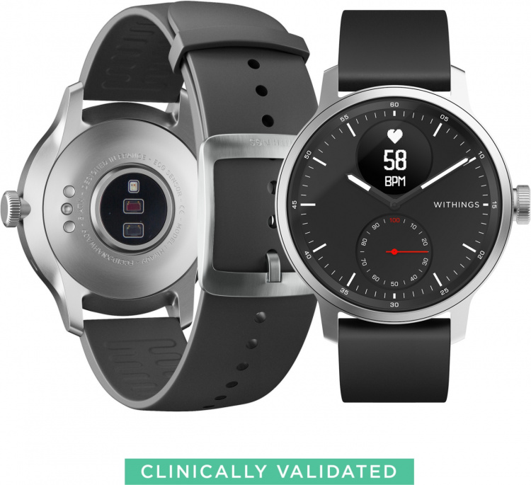Withings Scanwatch EKG , aktivitetsklokke svart 42 mm