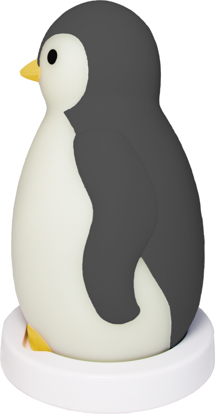 Zazu Pam søvnrytmemusikk nattlys, pingvin, grå