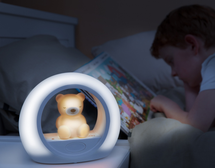 Zazu Billy måne nattlys, bjørn, grå