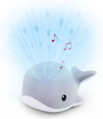 Zazu Wally the Whale projektor nattlys, grå