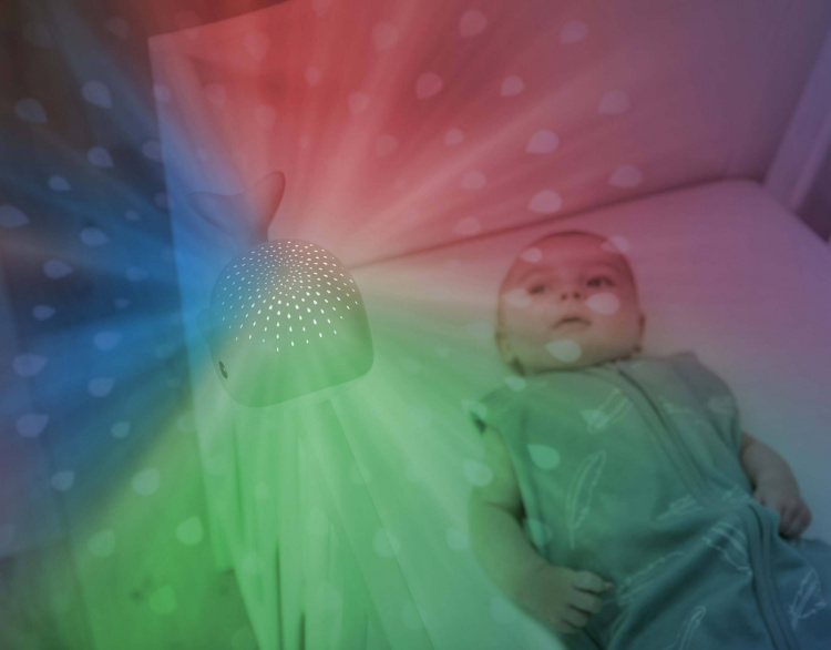 Zazu Wally the Whale projektor nattlys, grå