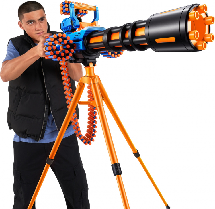 X-Shot Insanity-Motorisert Age Fire Gatlin-pistol med stativ - skumgummipistol