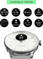 Withings Scanwatch Light smartklokke, 37 mm, hvit/grå
