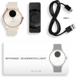 Withings Scanwatch Light smartklokke, 37 mm, hvit/roségull