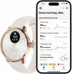 Withings Scanwatch Light smartklokke, 37 mm, hvit/roségull