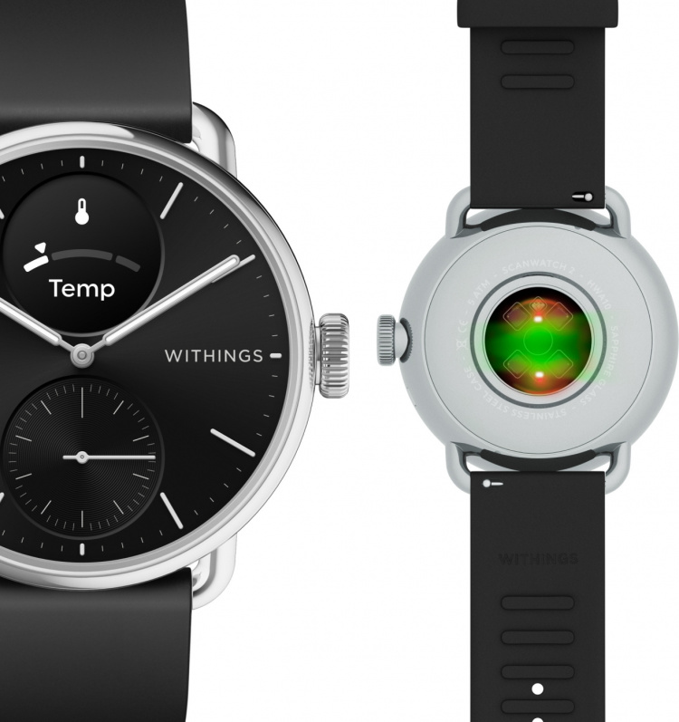 Withings Scanwatch 2 smartklokke, 38 mm, svart