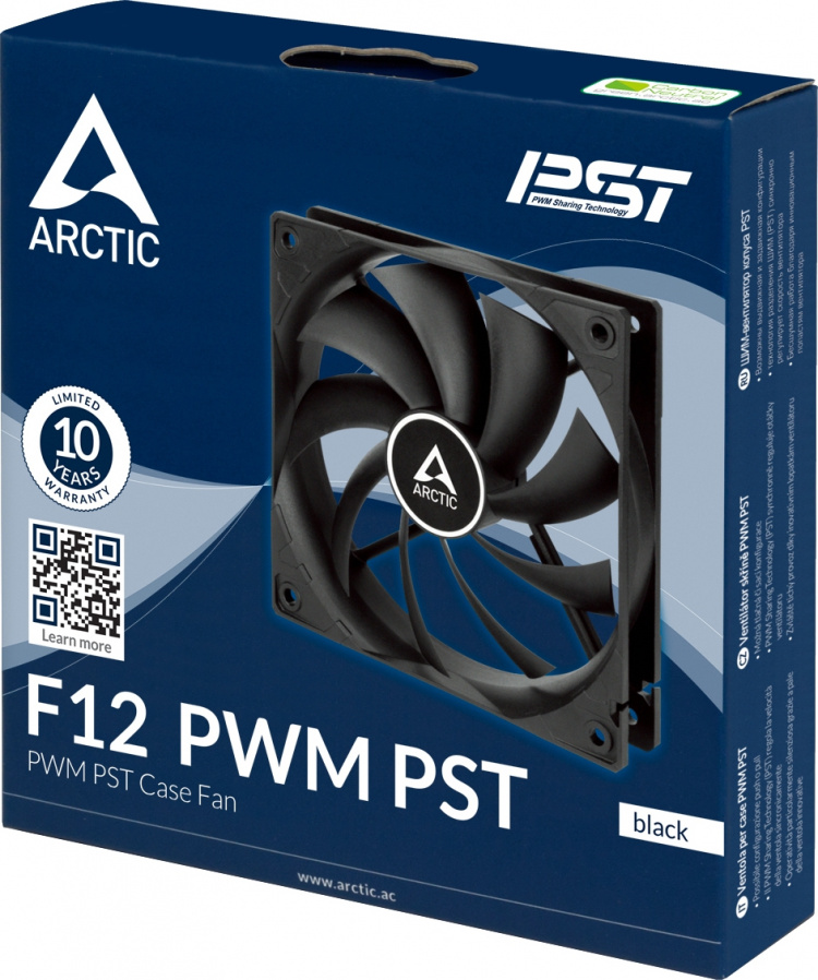 Arctic Cooling Arctic F12 PWM PST-vifte, 120 mm, svart