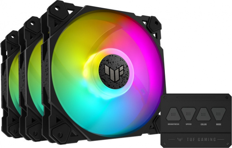 ASUS TUF Gaming TF 120 ARGB PWM-vifte, 120 mm, 3-pakning ASUS TUF Gaming TF 120 ARGB PWM-vifte, 120 mm, 3-pakning