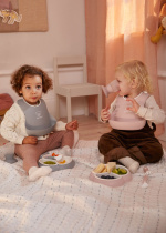 BabyBjörn Smekke, 2 stk, Grå / Pudderrosa