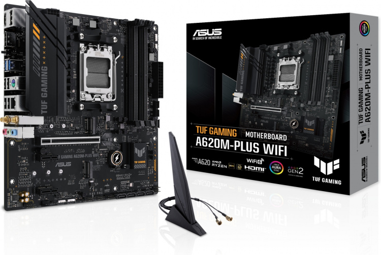 ASUS TUF GAMING A620M-PLUS WIFI mATX-hovedkort ASUS TUF GAMING A620M-PLUS WIFI mATX-hovedkort