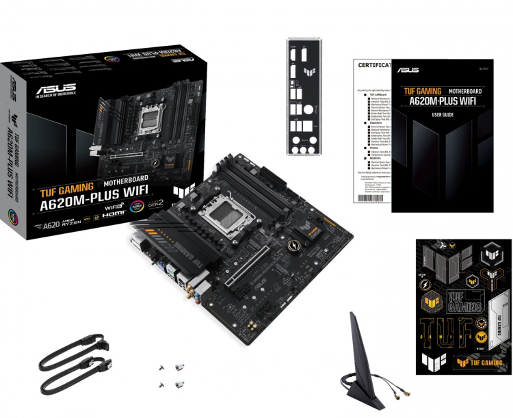 ASUS TUF GAMING A620M-PLUS WIFI mATX-hovedkort ASUS TUF GAMING A620M-PLUS WIFI mATX-hovedkort